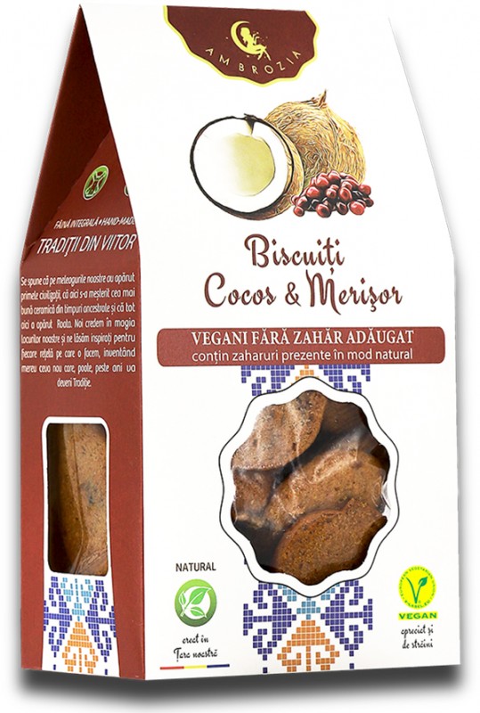Biscuiți Vegani Cocos & Merișor (150 g)
